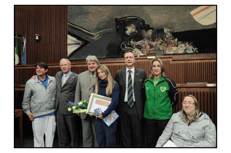 Cerimonia di premiazione degli atleti olimpici che hanno partecipato ai Giochi della XXIX Olimpiade di Pechino 2008 presso l'aula del Consiglio regionale del Friuli Venezia Giulia