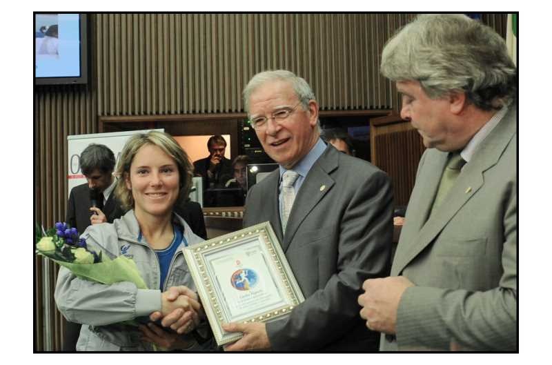 Premiazione dell'atleta olimpica Giulia Pignoli presso il Consiglio regionale del Friuli Venezia Giulia-narrazione