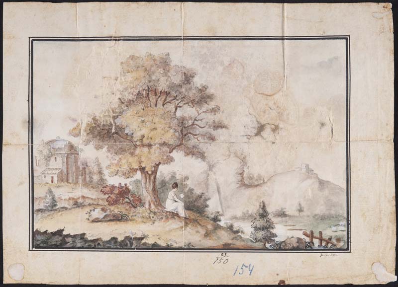 paesaggio con figure