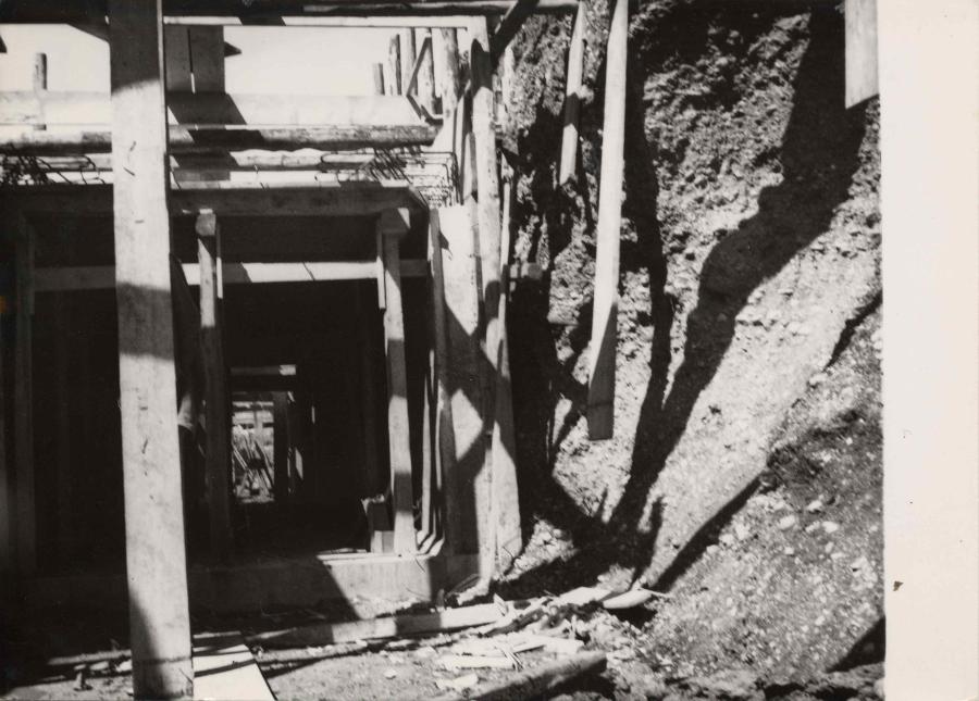Impianto irriguo, Farra d'Isonzo. Canale principale 1° tronco. Condotto coperto in costruzione in località Grotta