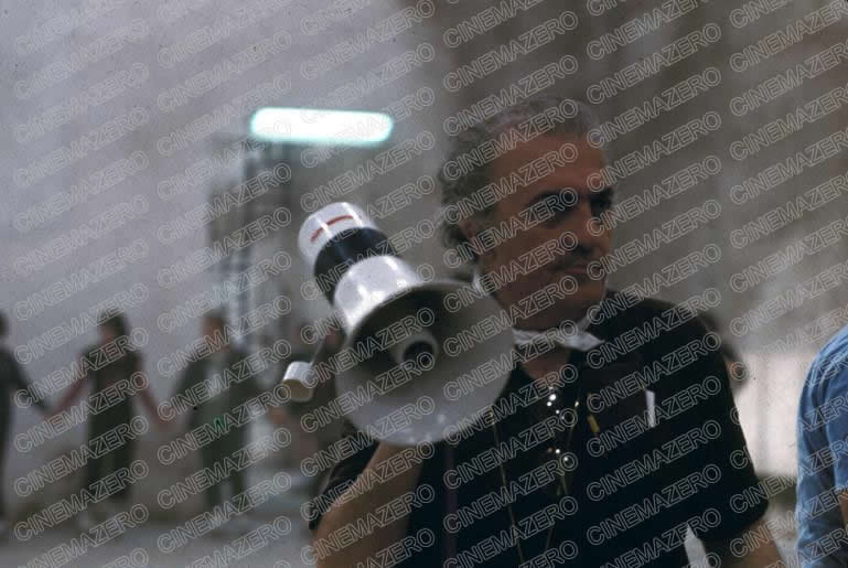 Federico Fellini sul set