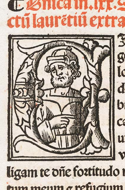 lettera iniziale figurata: C