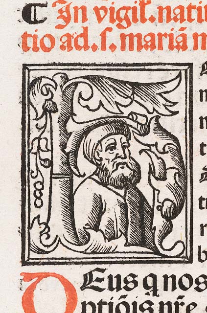 lettera iniziale figurata: H