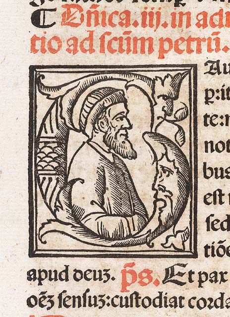 lettera iniziale figurata: G