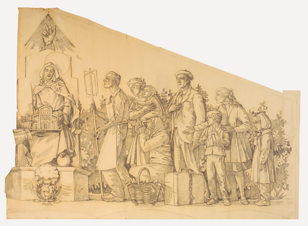 Madonna in trono e fedeli