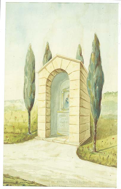 paesaggio con edicola funeraria