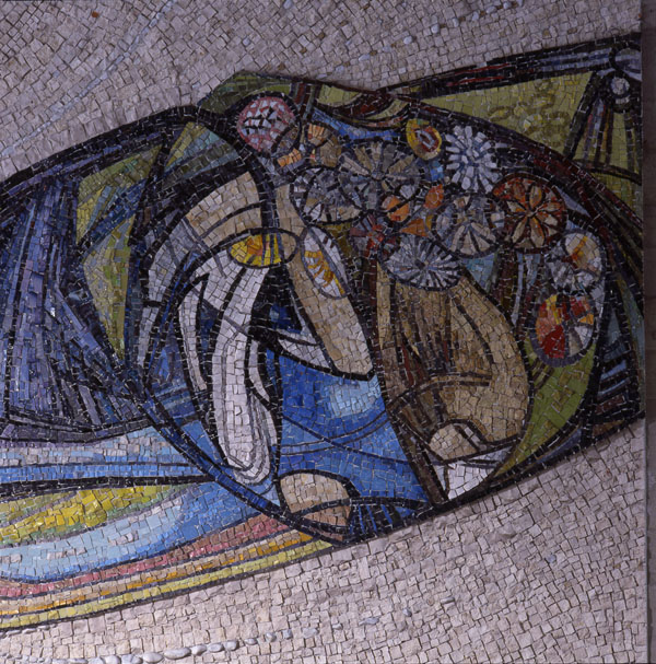 Due donne raccolgono fiori (partic. del n° 0165)