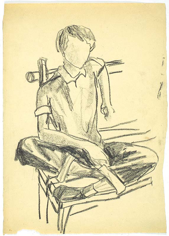 figura femminile seduta