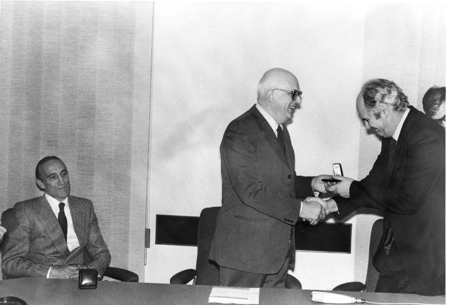 Visita del Commissario Enzo Bearzot alla Giunta Regionale dopo la vittoria dei Mondiali di Calcio disputati in Spagna nel 1982