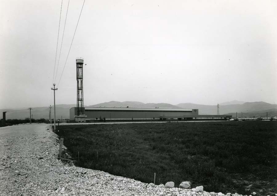 Zona industriale di Cividale del Friuli con lo stabilimento della Armco-Moly-Cop Spa