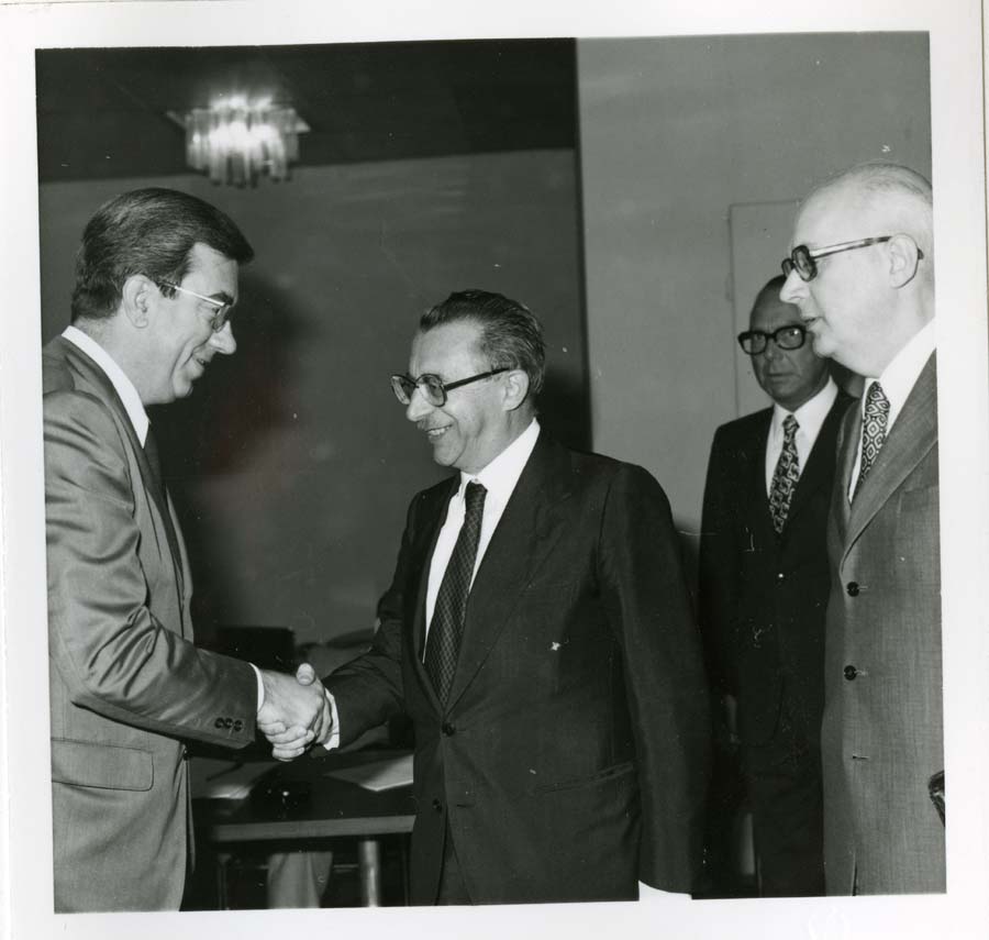 Visita del Ministro della Marina Mercantile Giovanni Pieraccini