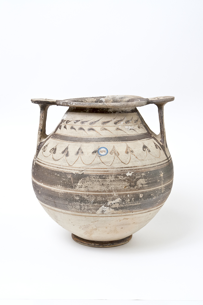 olla/ con anse a staffa e piattello