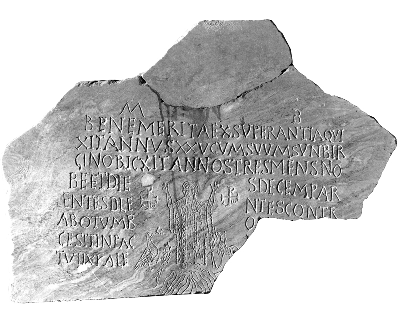 stele/ con iscrizione