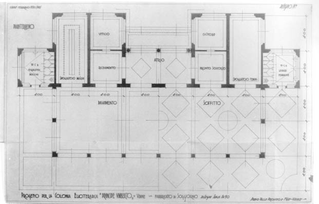 colonia elioterapica principe di Piemonte: pianta