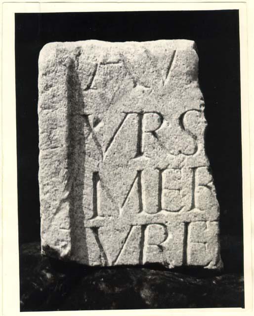 Iscrizione sepolcrale in lingua latina di età imperiale