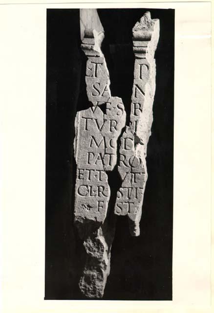 Iscrizione sepolcrale in lingua latina di età imperiale